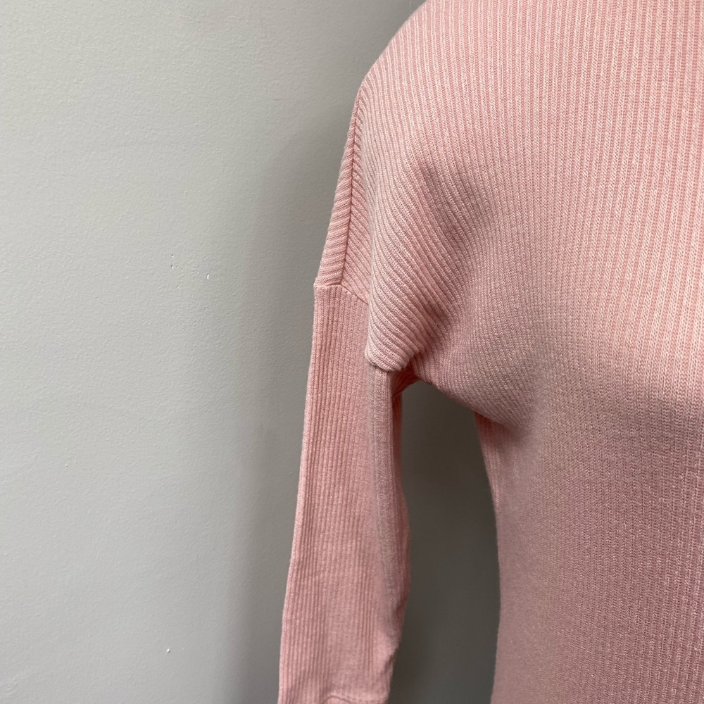 WHBM Pink Ribbed Off Shoulder Sweater - Picture 8 of 16